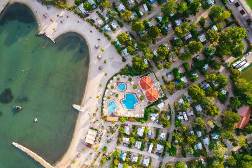 an overhead view of a park next to the water at Camping Stobreč Split in Split