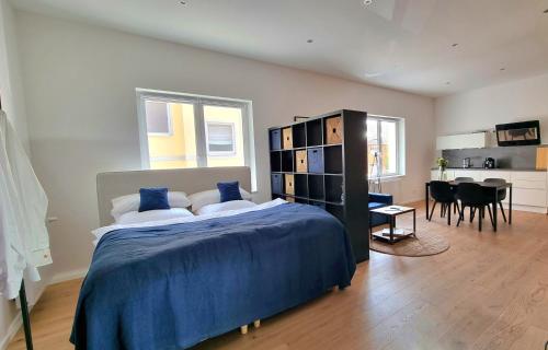 Ένα ή περισσότερα κρεβάτια σε δωμάτιο στο Top Wohnung in Göttingen