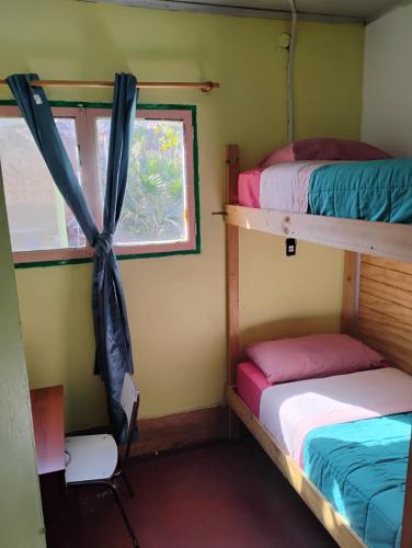 Ένα ή περισσότερα κρεβάτια σε δωμάτιο στο Hostel Posada de Gallo