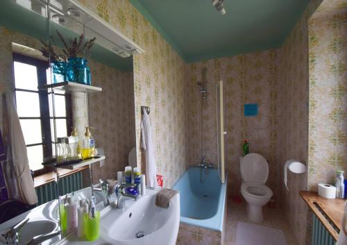 Bilik mandi di Maison en pierres apparentes