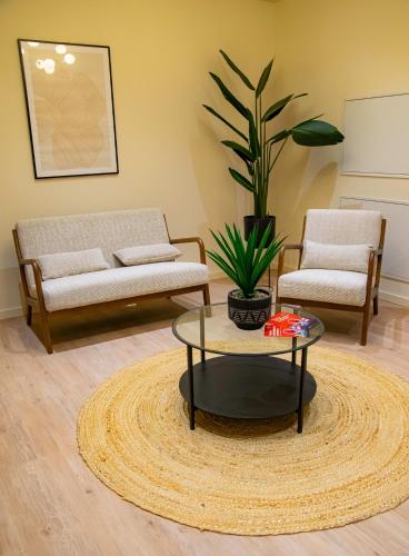 Χώρος καθιστικού στο Stylish 1 Bed Apartment in Central Newark