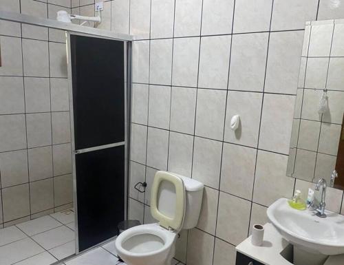 Koupelna v ubytování Chácara Sul de MG - Pedralva