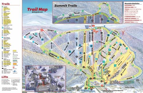 a map of the summit trails at mt rainier at Disney Wonderland Suite at Jiminy-Ski On Off Mtn - Must See Stitch and Mickey Magic in Hancock