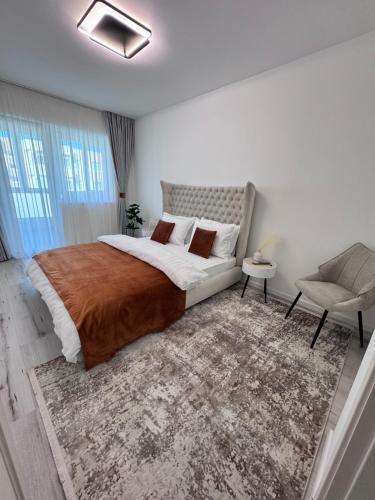 Ένα ή περισσότερα κρεβάτια σε δωμάτιο στο Apartament Serene