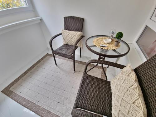 Coin salon dans l'établissement Apartman Leskovac