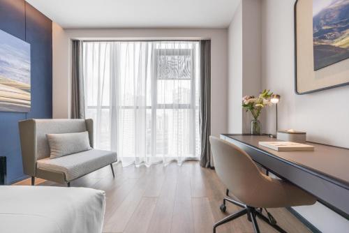 Χώρος καθιστικού στο Atour Hotel Dazhou Renhe New Town East Baqu Road