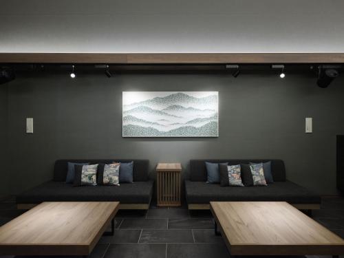 Ruang duduk di MONday Apart Premium Kyoto Sta Kamogawa