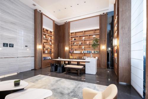 Χώρος καθιστικού στο Atour Hotel Dazhou Renhe New Town East Baqu Road