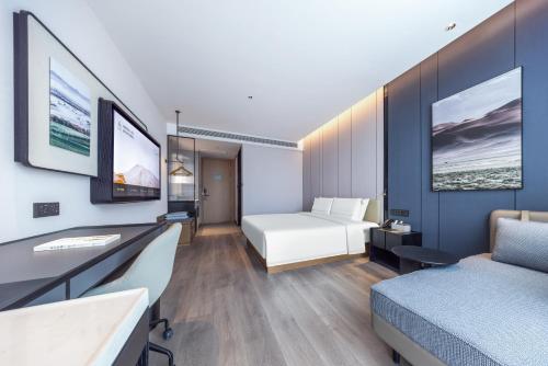Χώρος καθιστικού στο Atour Hotel Dazhou Renhe New Town East Baqu Road