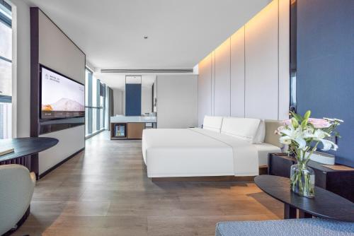 Χώρος καθιστικού στο Atour Hotel Dazhou Renhe New Town East Baqu Road