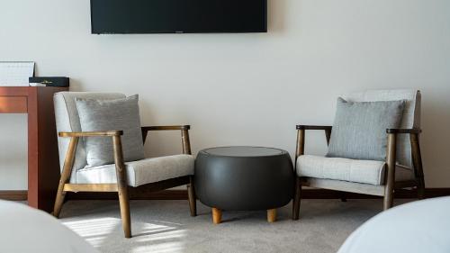 TV a/nebo společenská místnost v ubytování Hotel JCS Yeosu