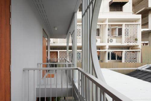 a view from the balcony of a building at ROOMS at Number60 Khaosan Bangkok in Bangkok