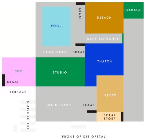 a diagram of a color palette with different colors at Die Opstal house with Apartments in Paternoster