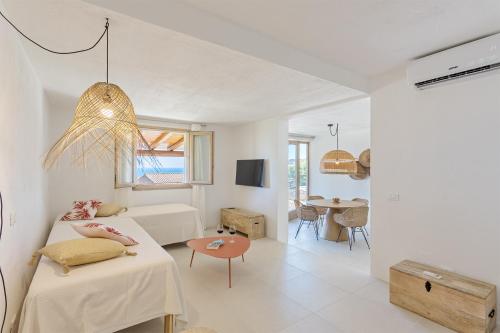 Ένα ή περισσότερα κρεβάτια σε δωμάτιο στο Casa del Mare Blu