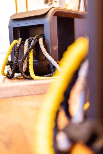 a close up of a phone with some ropes at ALPENHOTEL TYROL - B&B - ADULTS ONLY - Alpines Lifestyle-Konzepthotel - dog friendly in Pertisau