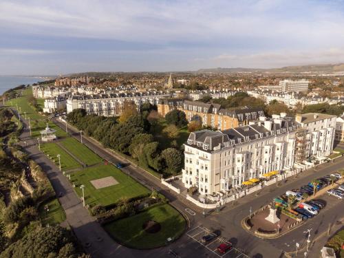 an aerial view of a city with buildings at voco The Clifton Folkestone by IHG in Folkestone