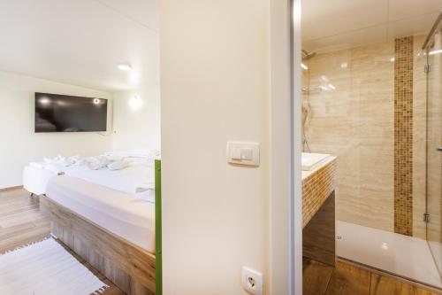 Koupelna v ubytování Mobile House Vegov hram