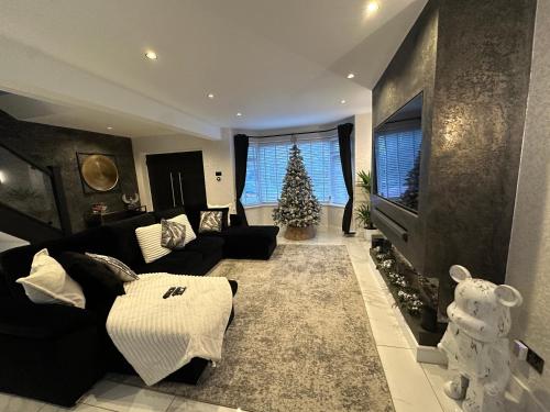 TV a/nebo společenská místnost v ubytování Modern tyne & wear house