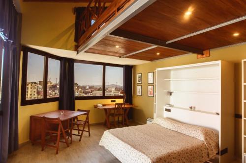Ένα ή περισσότερα κρεβάτια σε δωμάτιο στο Hotel Chalet des Roses