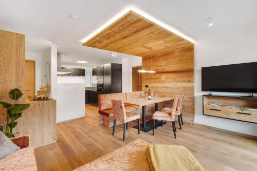 Kuchyň nebo kuchyňský kout v ubytování Paradeis Apartments
