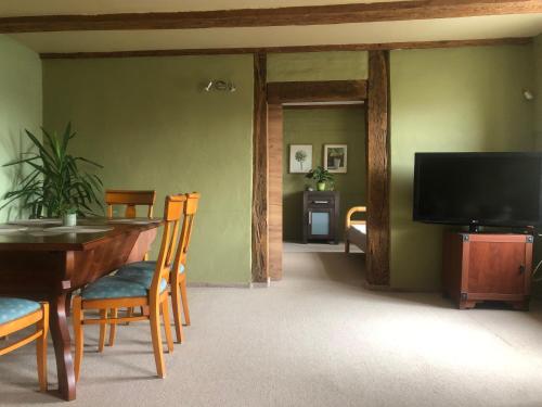 TV a/nebo společenská místnost v ubytování Apartament przy Rynku