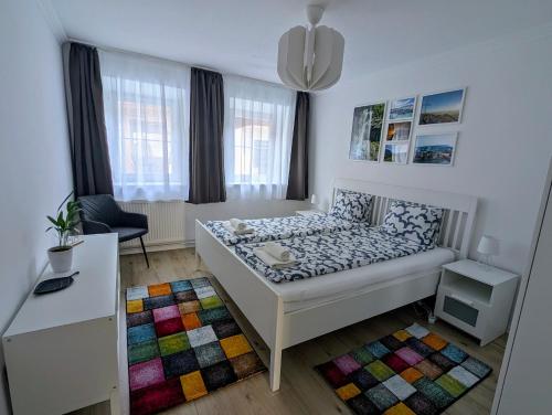 Postel nebo postele na pokoji v ubytování Haus im Hochtal