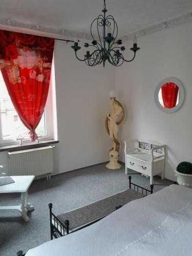 Postel nebo postele na pokoji v ubytování Ferienwohnung Springstein