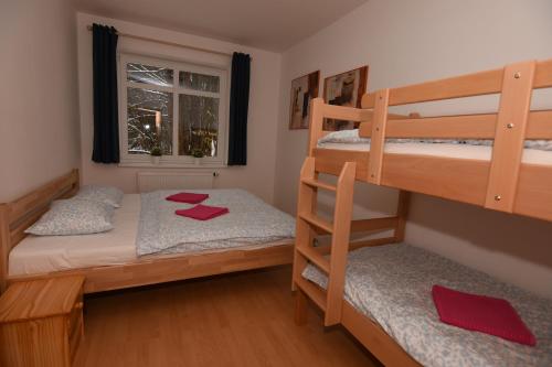 Giường trong phòng chung tại Apartment Spindleruv Mlyn Labska