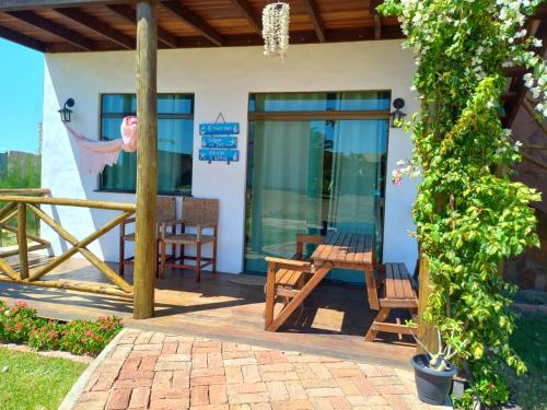 Ein Balkon oder eine Terrasse in der Unterkunft Chale Ville Maramar 401