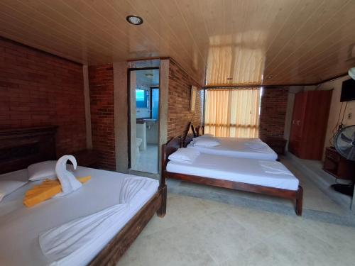 Cama o camas de una habitación en Quinta el Castillo
