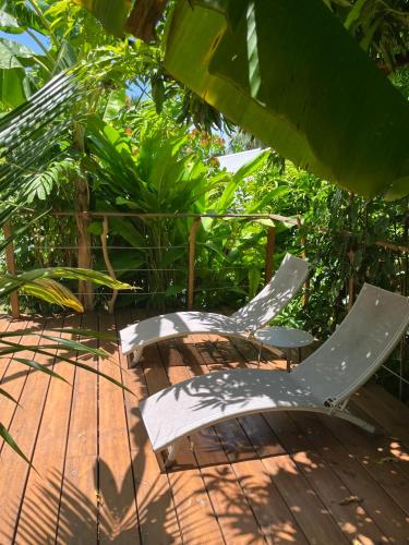 Jardín al aire libre en Gîte Zandoli Koko