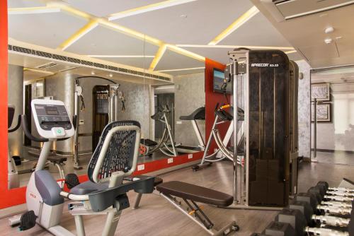Fitness centrum a/nebo fitness zařízení v ubytování Aauris