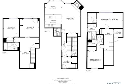 a floor plan of a house at Marillac by AvantStay Gorgeous Ski Cabin w Balcony Patio in Olympic Valley