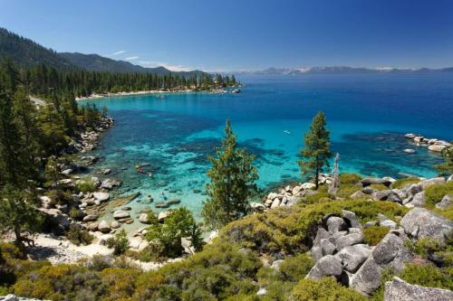a view of a body of water with trees at Henderson by AvantStay Lake View Walk to Beach Garwoods More in Carnelian Bay