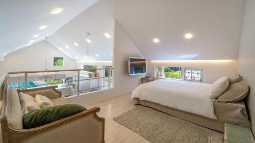 Voodi või voodid majutusasutuse Geumsan Lalaland Caravan toas