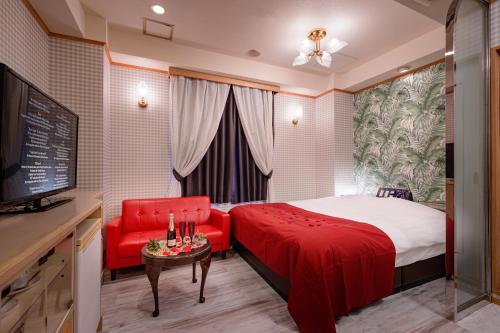 Postel nebo postele na pokoji v ubytování ホテルホワイトシティ23Adults only