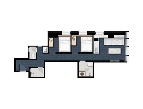 a floor plan of a house at UH Suite The Gangnam in Seoul