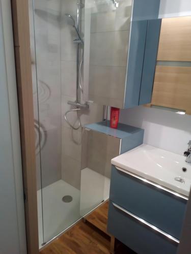 Ένα μπάνιο στο Chalet Residence La Frenaie