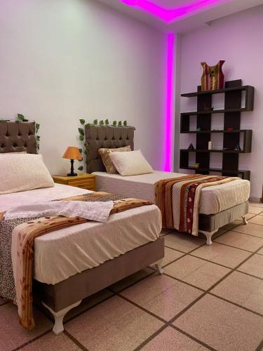 Postel nebo postele na pokoji v ubytování Luxurious in Heart of Tunis