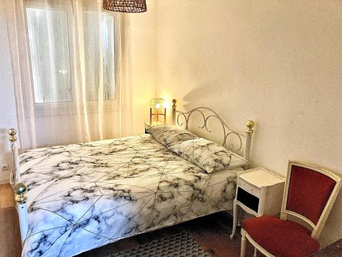 Postel nebo postele na pokoji v ubytování Chambre 1er étage