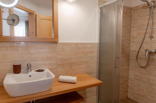 Koupelna v ubytování Hotel House Rozka