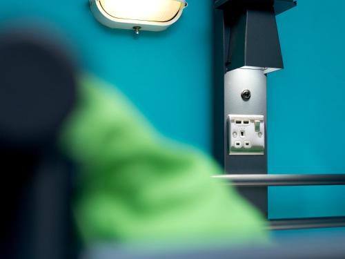 a close up of a coffee machine at YHA London Thameside in London