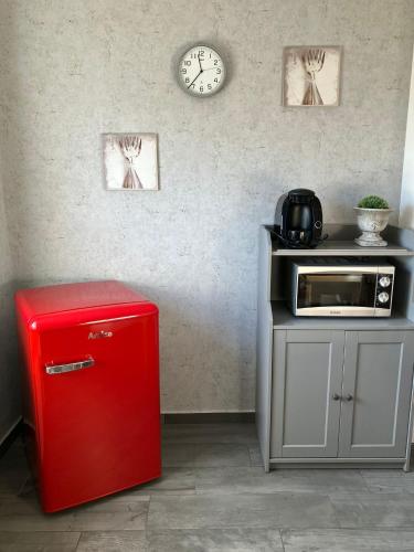 Dapur atau dapur kecil di Ferienwohnung Dralle