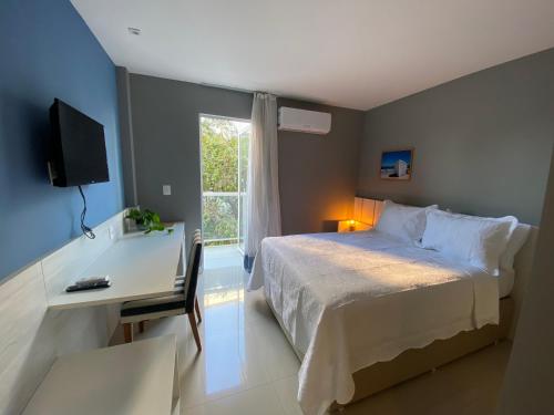 Ένα ή περισσότερα κρεβάτια σε δωμάτιο στο SB2104 APARTHOTEL com estrutura relax completa