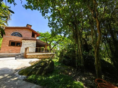 Bygningen som feriehuset ligger i