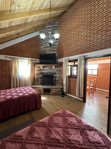 Postel nebo postele na pokoji v ubytování Del cortes cabañas