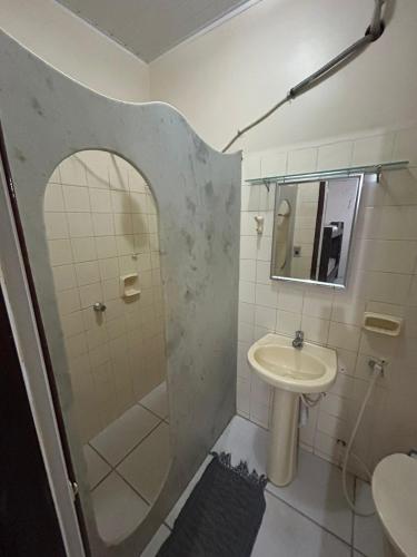 Koupelna v ubytování Casa no Centro