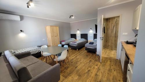 Kuchyň nebo kuchyňský kout v ubytování Wrzosowe Wzgórze 5 - Apartamenty