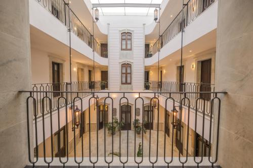 a view from the second floor of a building at Casa Kloster Hotel Boutique in Guanajuato