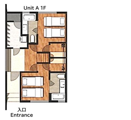 a floor plan of a unit a if at AOYAMA VILLA in Kombu